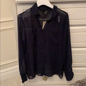 Forever 21 sheer button down new